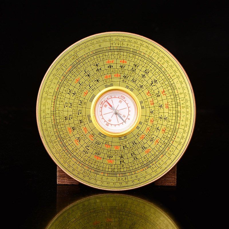 吉喜满堂专业精密崇道堂罗盘罗经仪罗盘三元三合综合盘中式摆件