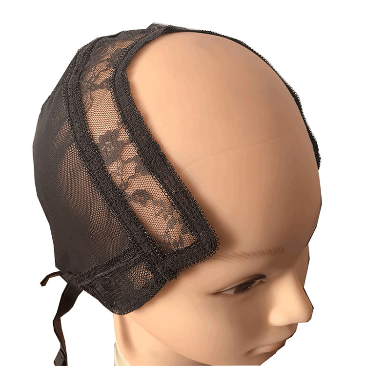 厂家直销u型发网前蕾丝网帽机织内网手织假发辅料配件批发wig cap