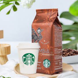 星巴克咖啡哥伦比亚咖啡豆纯咖啡美国原装进口现磨粉250g黑咖啡