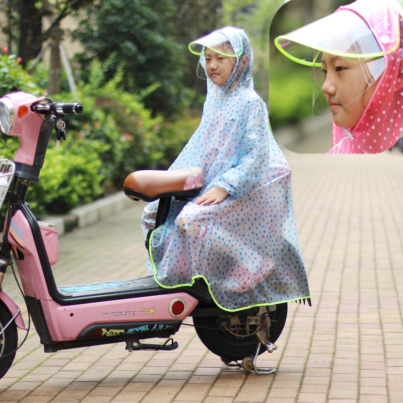 儿童雨衣上学女童大童男童雨披学生带