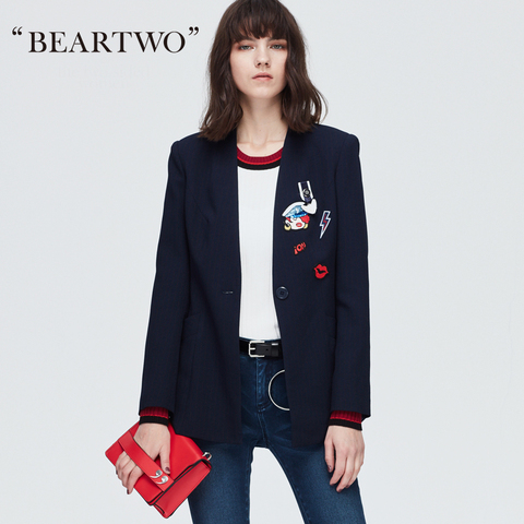 【商场同款】BEARTWO2017新款 西服短款小西装外套女 BC7A8111B0