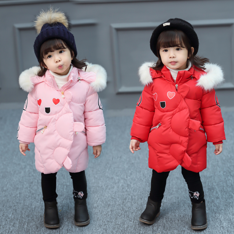 女童新款韓版女寶寶棉衣外套嬰兒棉襖羽絨棉服鼕裝加厚1-2-3-4歲5