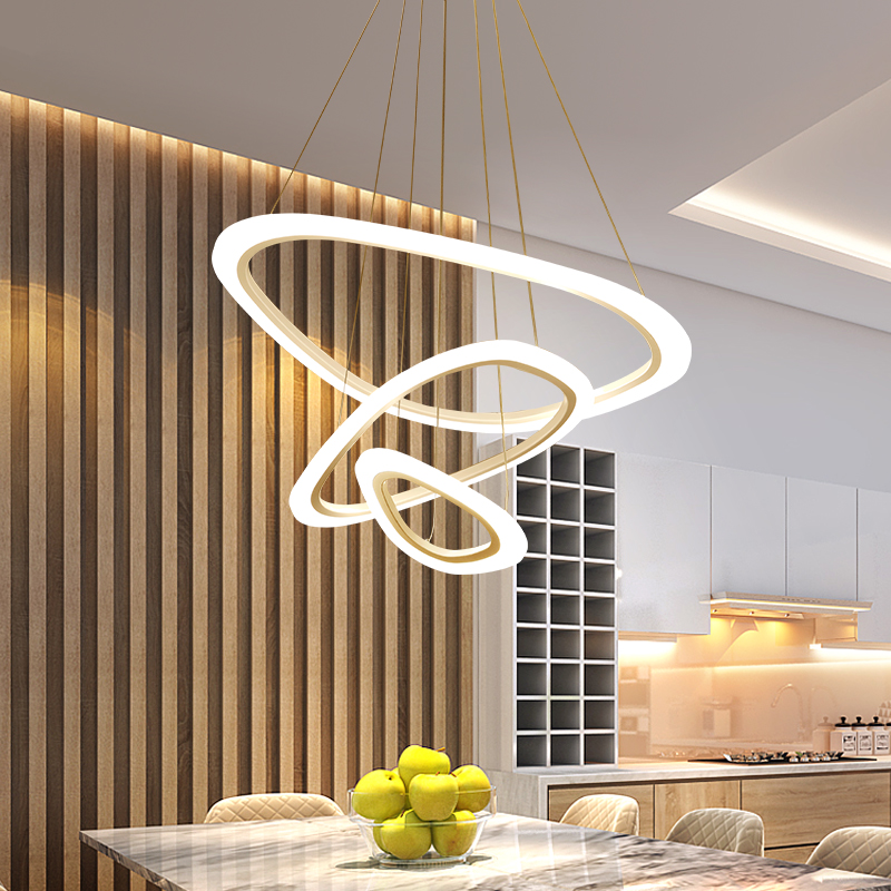 后现代简约吊灯北欧大气led圆形创意个性客厅餐厅书房家用灯具