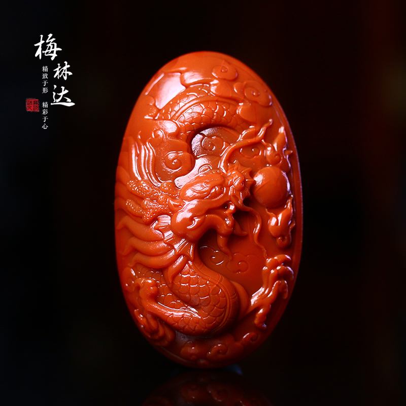 Melinda/梅林達【在東】天然蘇工川料南紅瑪瑙神獸青龍吊墜玉墜男在類目 飾品/流行首飾/時尚飾品新, 半宝晶石, 南红, 颈饰中 - 來自Buy2taobao.com提供專業的淘寶代購服務
