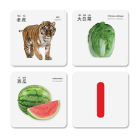 撕不烂早教卡片1-3岁动物认知儿童识字看图识物启蒙幼儿宝宝认字