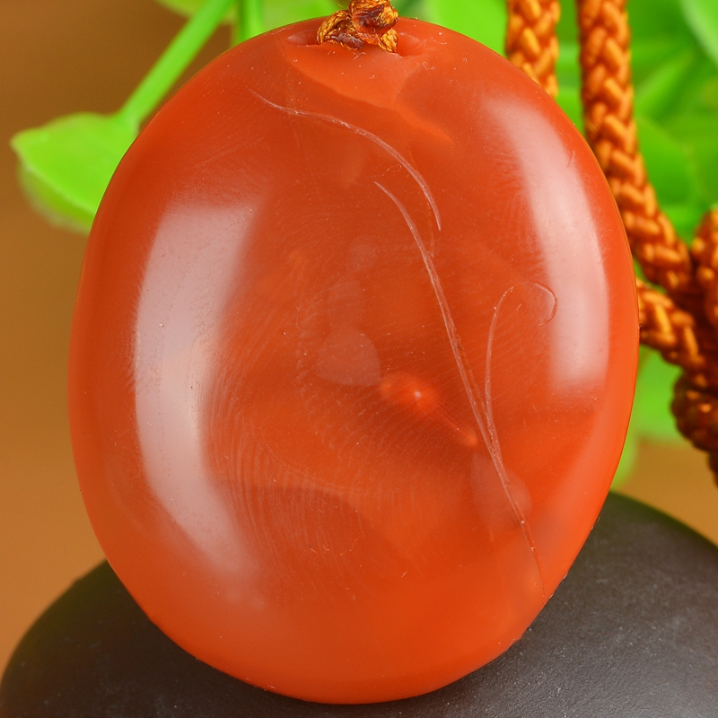 【25.59g】美艳锦红 南红玛瑙 观音 挂件