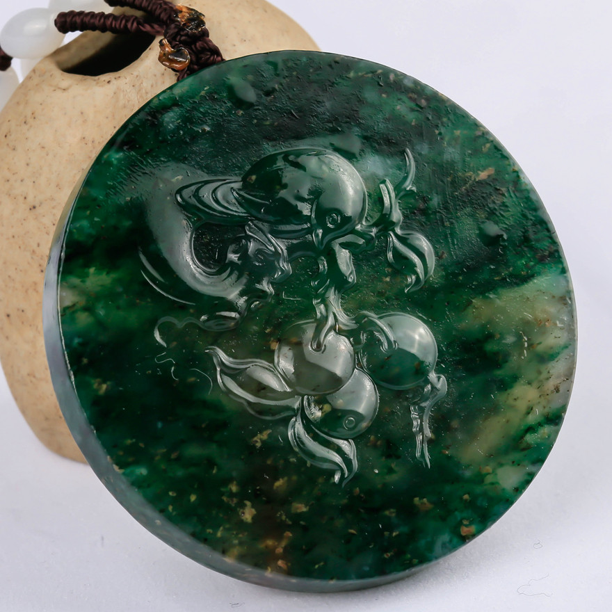 《喜上眉梢》河南省玉石雕刻大师 余晓作品 独山玉 48.21g