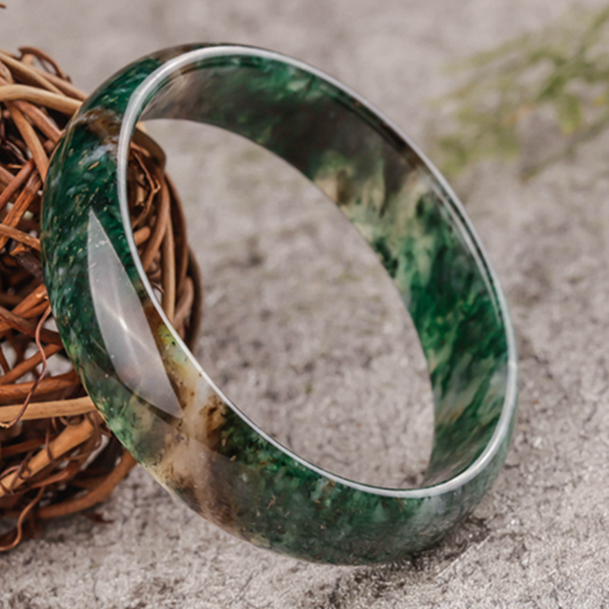 独山玉 老水洞天蓝收藏级手镯 42.73g