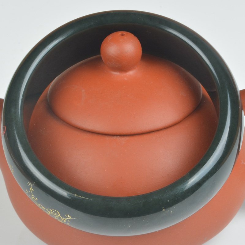 工艺美术大师柳东升雕花鎏金 和田玉手镯 90.719g - 拍卖