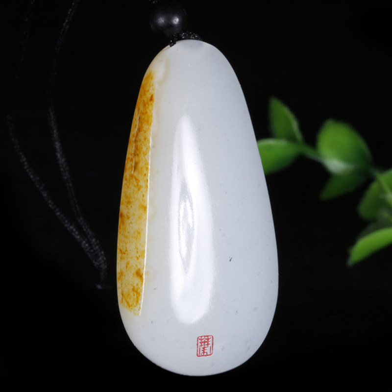 省级玉雕大师叶清作品 和田玉羊脂白玉凤凰挂件14.2920g 带绳