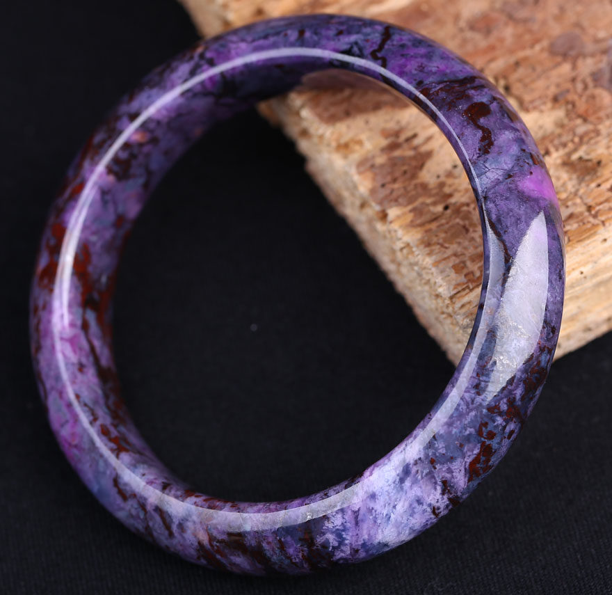 奢华天然舒俱来手镯 苏纪石手镯60mm内径抗癌宝石