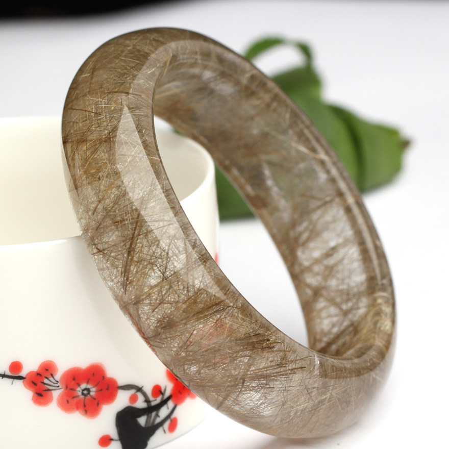 手镯_天然发晶手镯天然银发晶_内径55mm/78.85克