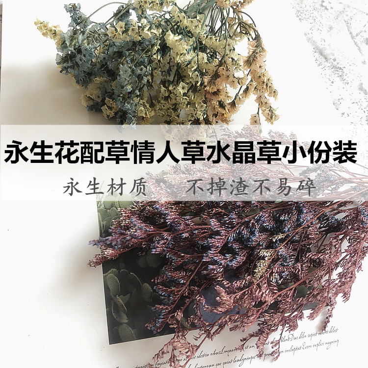 永生花DIY配材 情人草水晶草花盒玻璃罩贴画装饰配草 水晶花配花