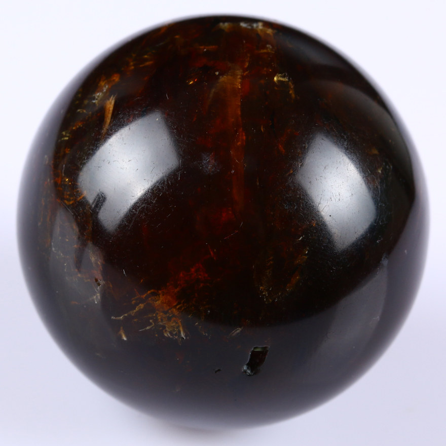 32.34克【强荧光】罕见翳珀 精美缅甸珀翳珀圆珠