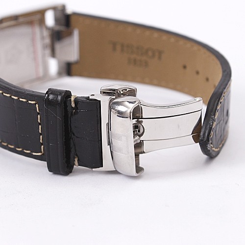 【善淘助残义拍】天梭方形皮款女士贝壳表 js003024