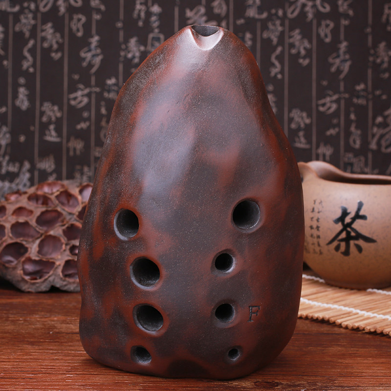 十孔埙专业演奏陶埙降e空谷石头