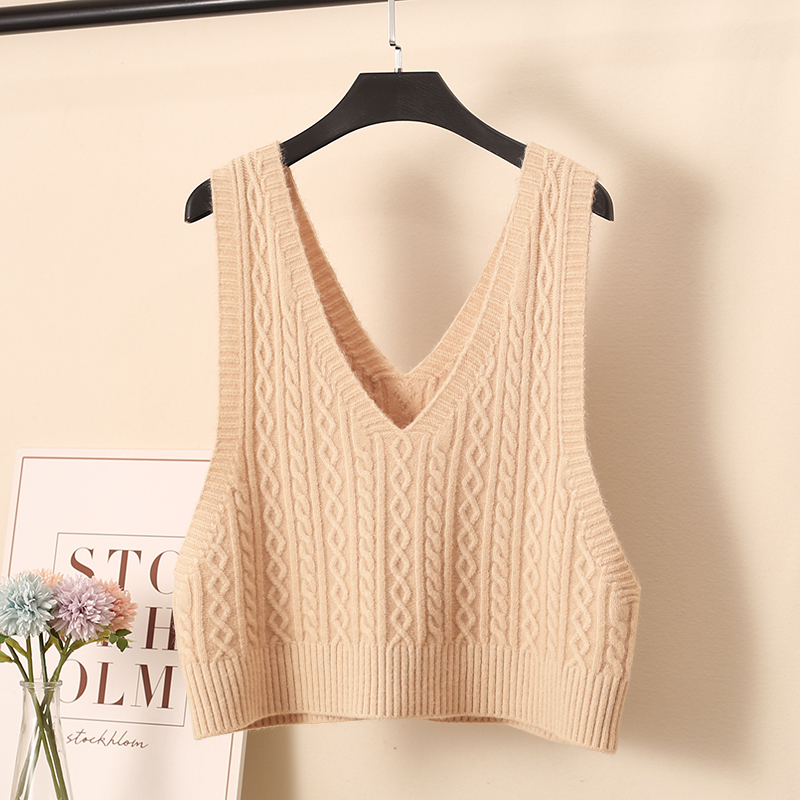 毛线背心马甲女短款