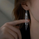s925银圆珠流苏耳线女2024年爆款气质耳坠小众设计高级感独特耳环