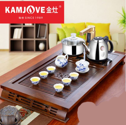 KAMJOVE/金灶K-212 鸡翅实木茶盘整套功夫茶具套装茶海全智能茶盘