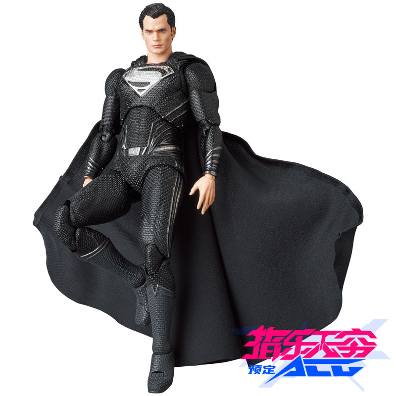 预定medicomtoymafex正义联盟扎克版超人黑色战衣手办