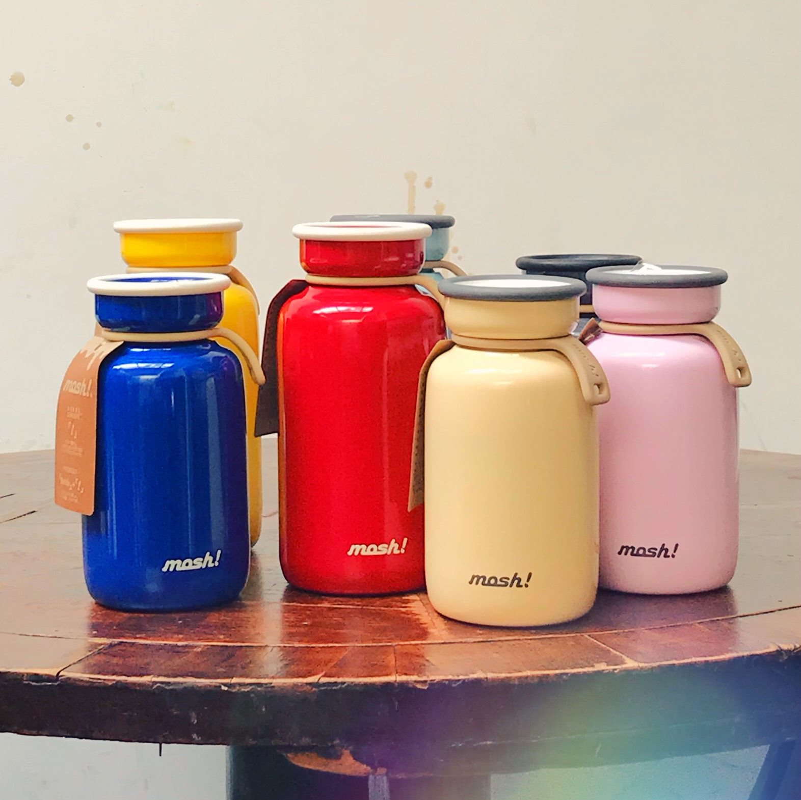 mosh日本保温杯女ins原宿风女士便携小 学生可爱简约迷你少女水杯