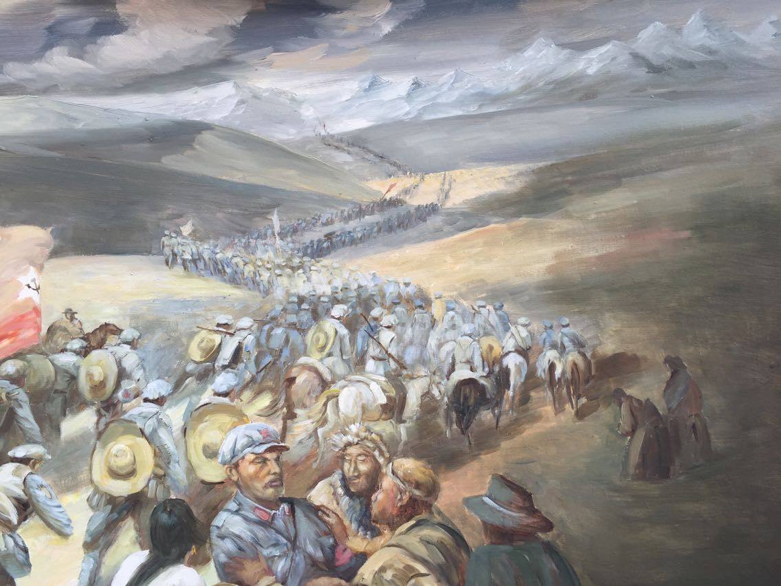 姚定国《长征路》90*180cm中国艺术协会画家