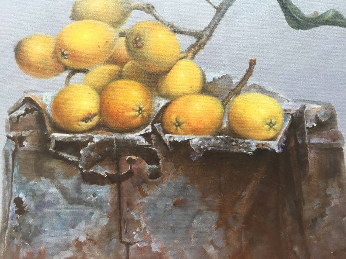佳德轩精品油画捡漏专场四  张福权《枇杷》青年实力派画家 进入概哪