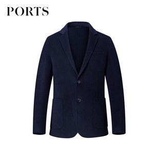 Ports宝姿男装简约商务绅士修身长袖单排扣羊毛外套MD9J061LWF091