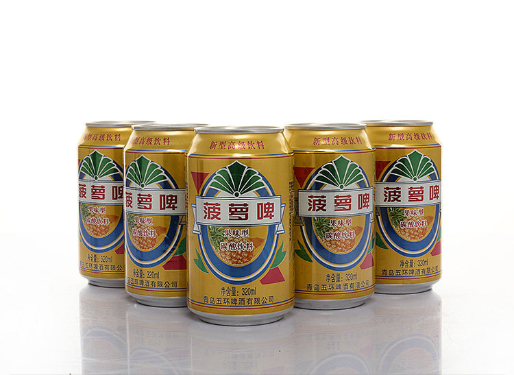 320ml*24罐菠萝味果味啤酒果啤碳酸饮料菠萝啤易拉罐装整箱 包邮