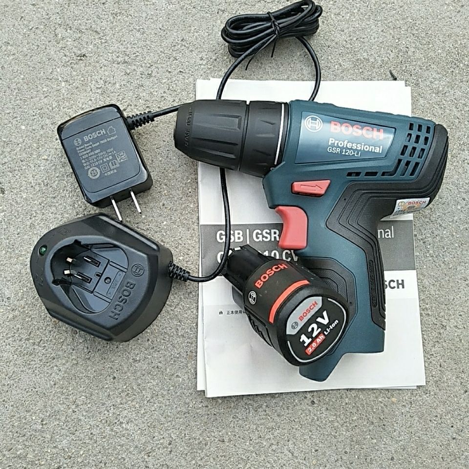 博世原装进口电池12v充电器电机10.8v裸机gsr120-li博士手电钻