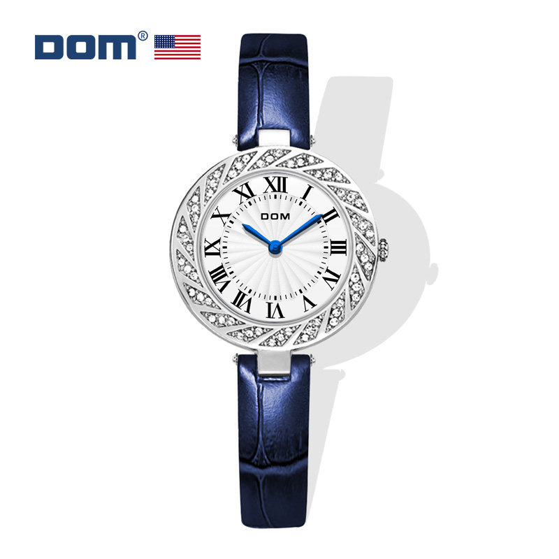 【乃馨姐专属】美国dom腕表经典复古皮带石英表女士手表g-1383