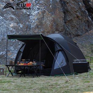 户外登山帐篷加厚防雨防晒遮阳大空间便携可折叠露营野营专用装备