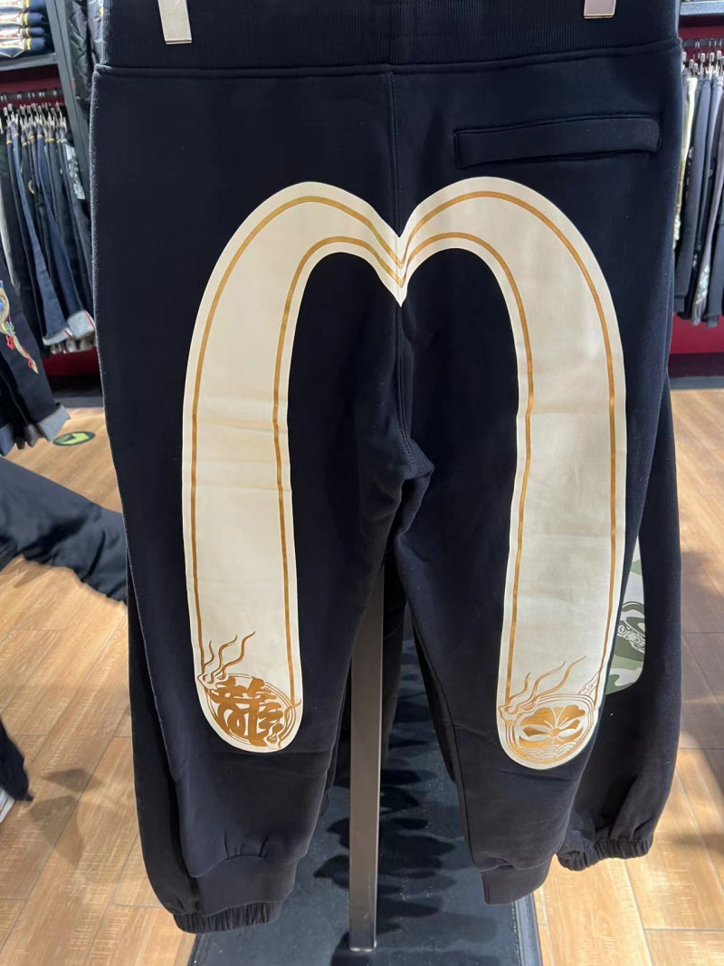 evisu福神男潮牌大m刺绣印花宽松休闲长裤卫裤 2eahtm1sp313xxfl