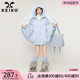 KEIKO [可解兔耳朵]斗篷型泡泡袖棉服外套2023冬季设计感宽松棉袄