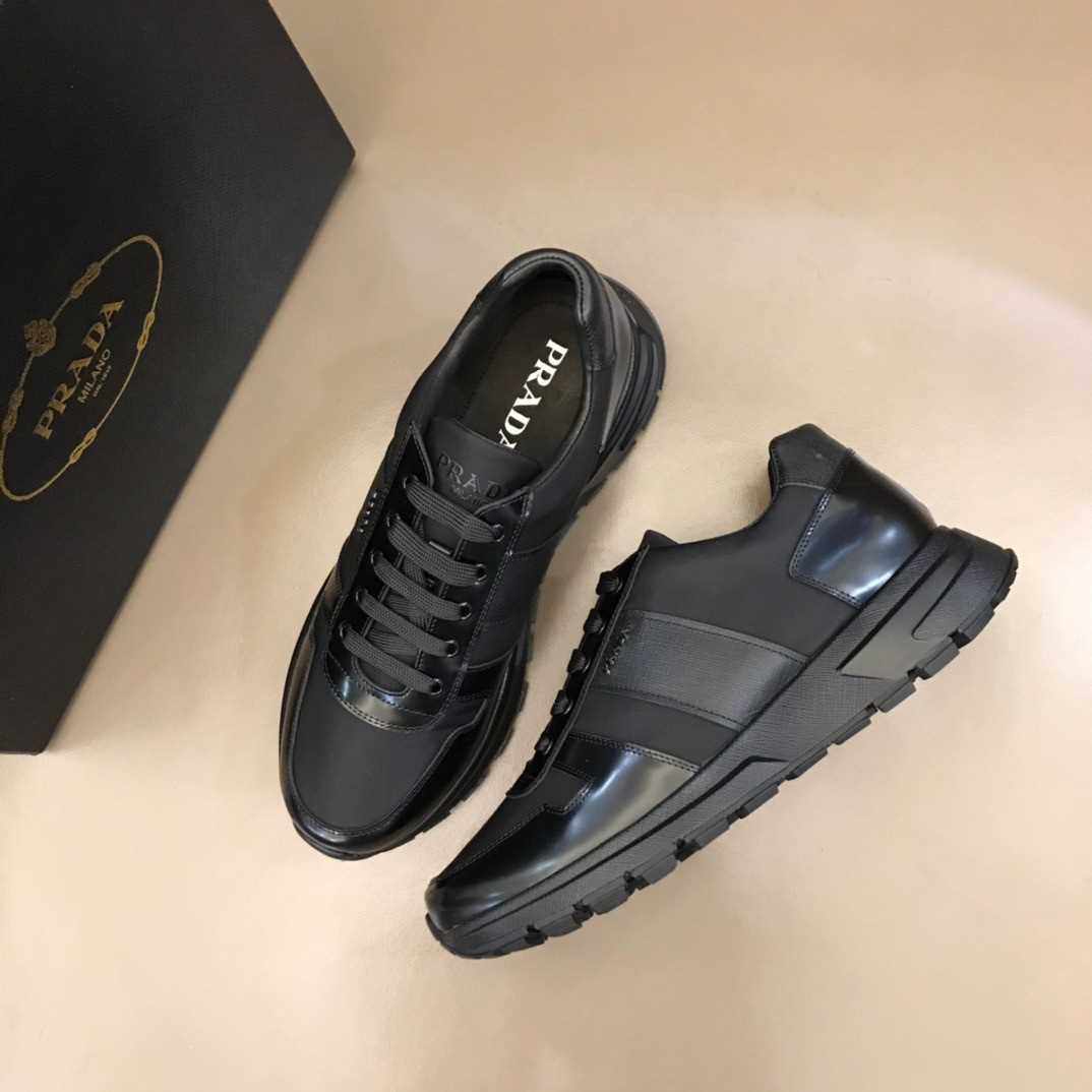 prada/普拉达男士厚底运动鞋系带低帮休闲鞋跑步鞋男鞋 普拉宝