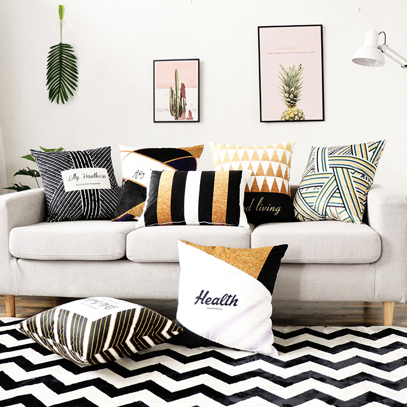北欧风格轻奢沙发客厅靠枕套大抱枕