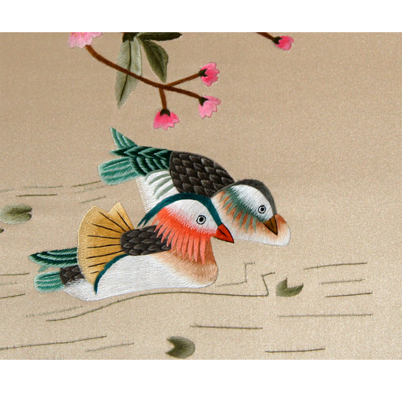 苏绣 单面绣 装饰画 花鸟b1458 《鸳鸯》