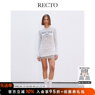 RECTO设计师品牌24春夏新款季度LOGO印花透视T恤