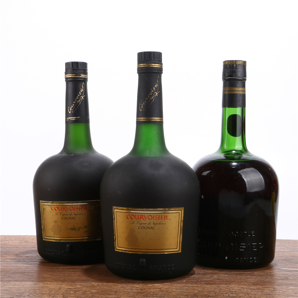 38/80年代2斤装拿破仑vsop干邑白兰地 40度1000ml3瓶老洋酒收藏