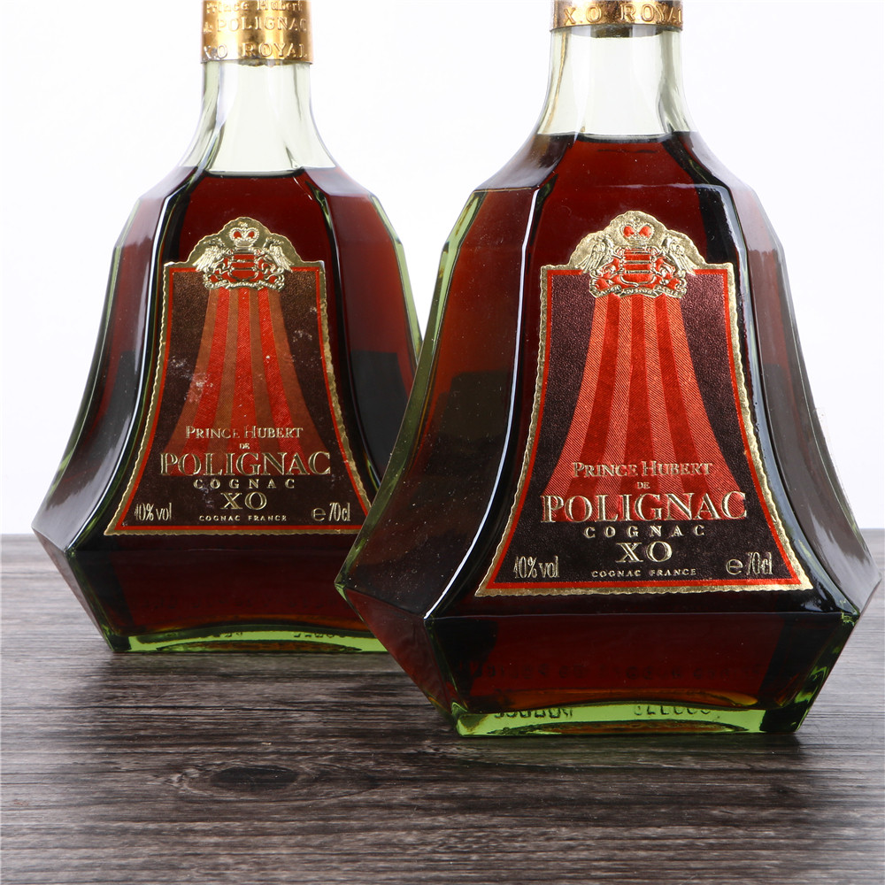 54/80年代青瓶百利来xo白兰地40度700ml2瓶老洋酒
