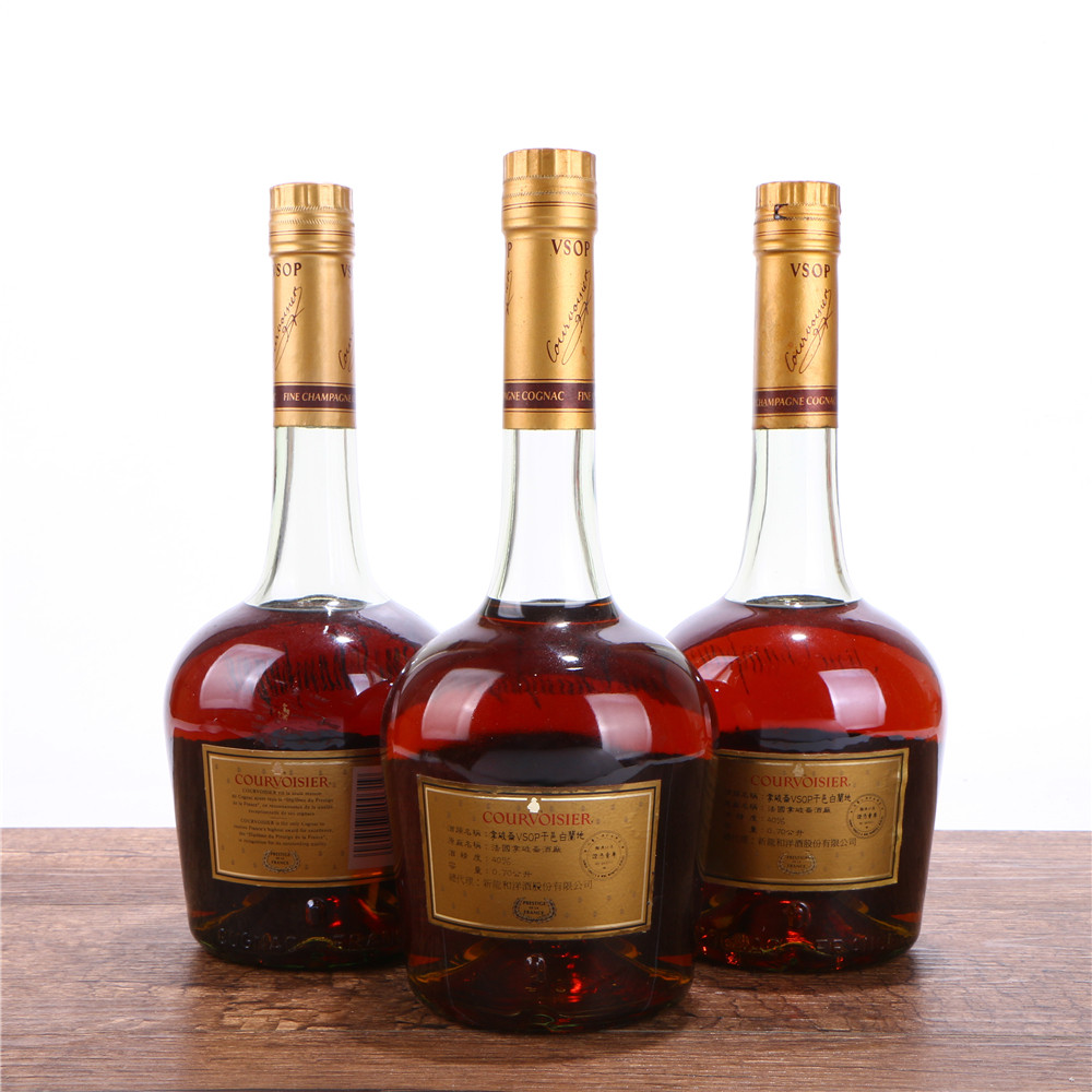 51/80年代末青瓶拿破仑vsop干邑白兰地40度700ml3瓶老洋酒收藏