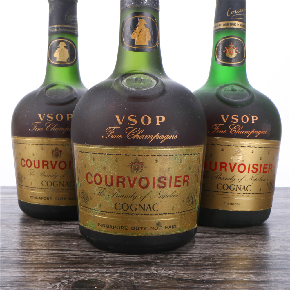 82/80年代拿破仑vsop干邑白兰地40度700ml3瓶老洋酒收藏 - 拍卖