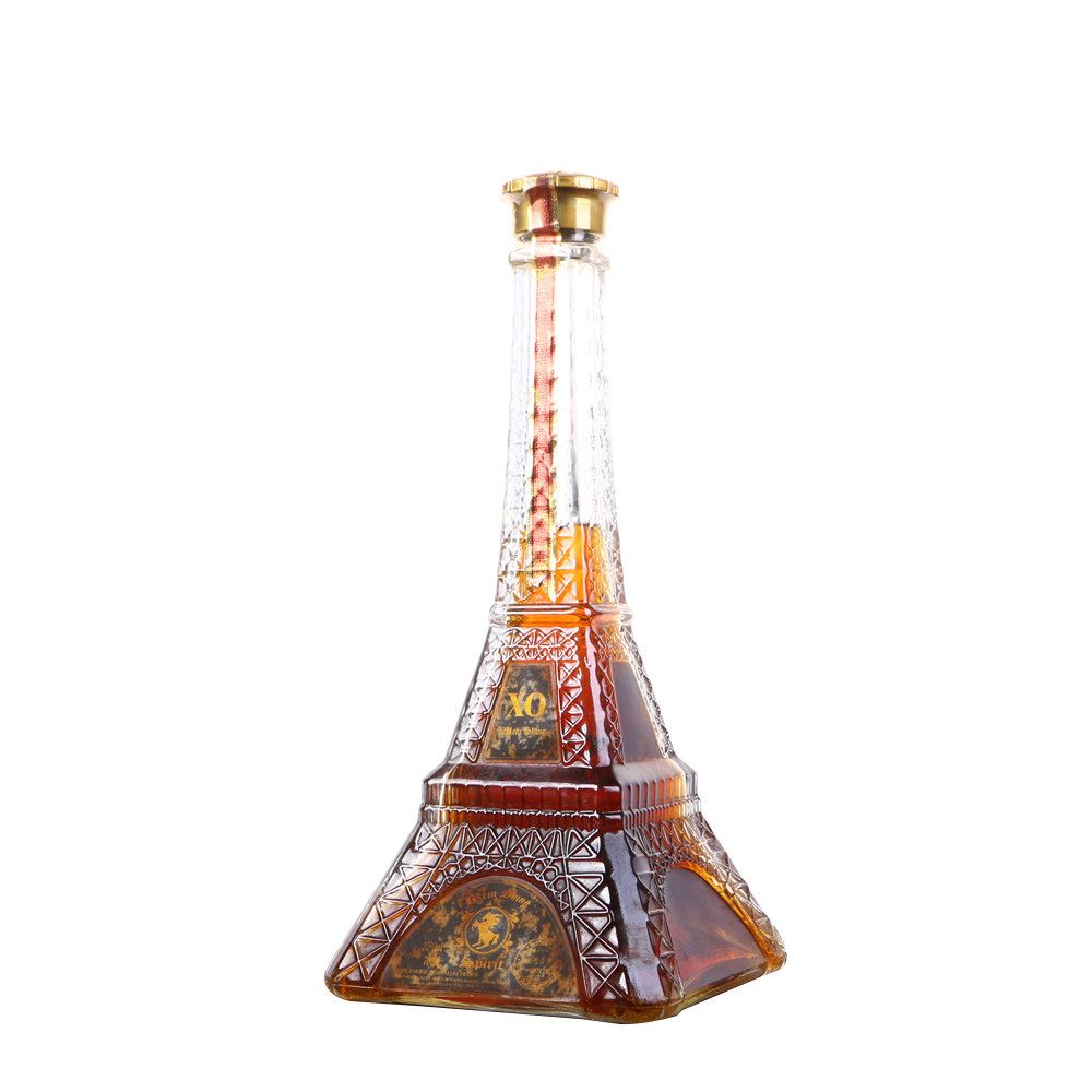 23/90年代法国路易士浪漫巴黎铁塔造型白兰地35度700ml