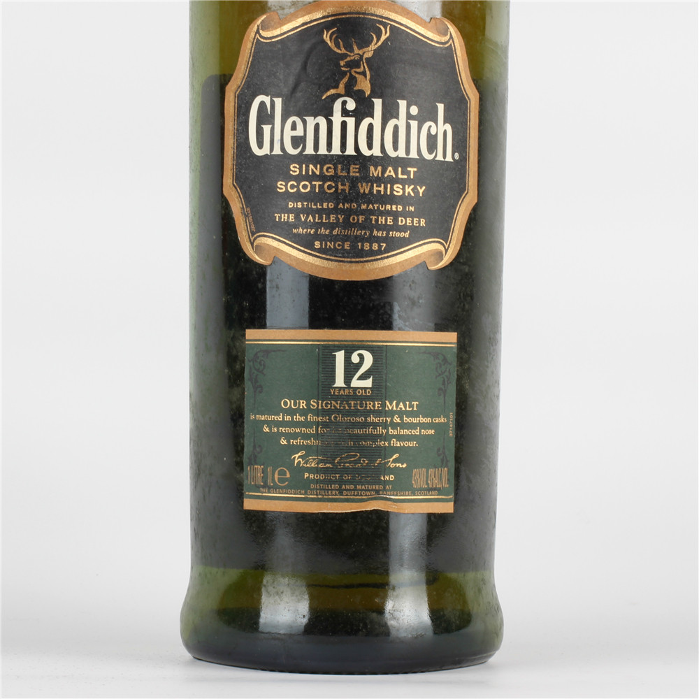 38.2斤格兰菲迪12年纯麦威士忌43度1000ml*1瓶