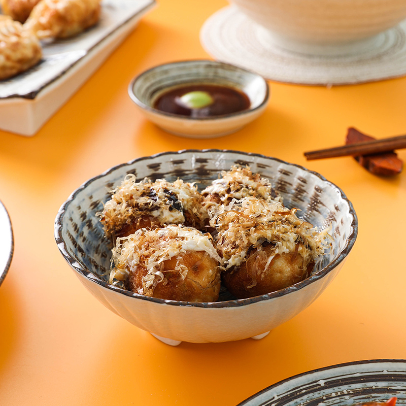 日式复古调味碟创意陶瓷釉下彩家用酱料碟调料碟番茄酱油醋碟子