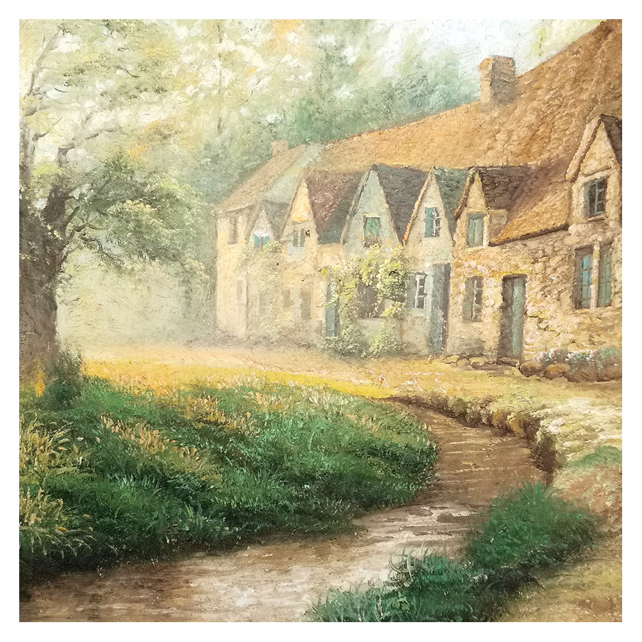 崔华斌《庄园》木板油画┃画框装裱