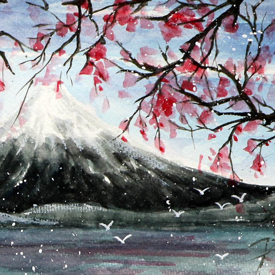 【学院艺术】福大工美 曹汐《富士山下》