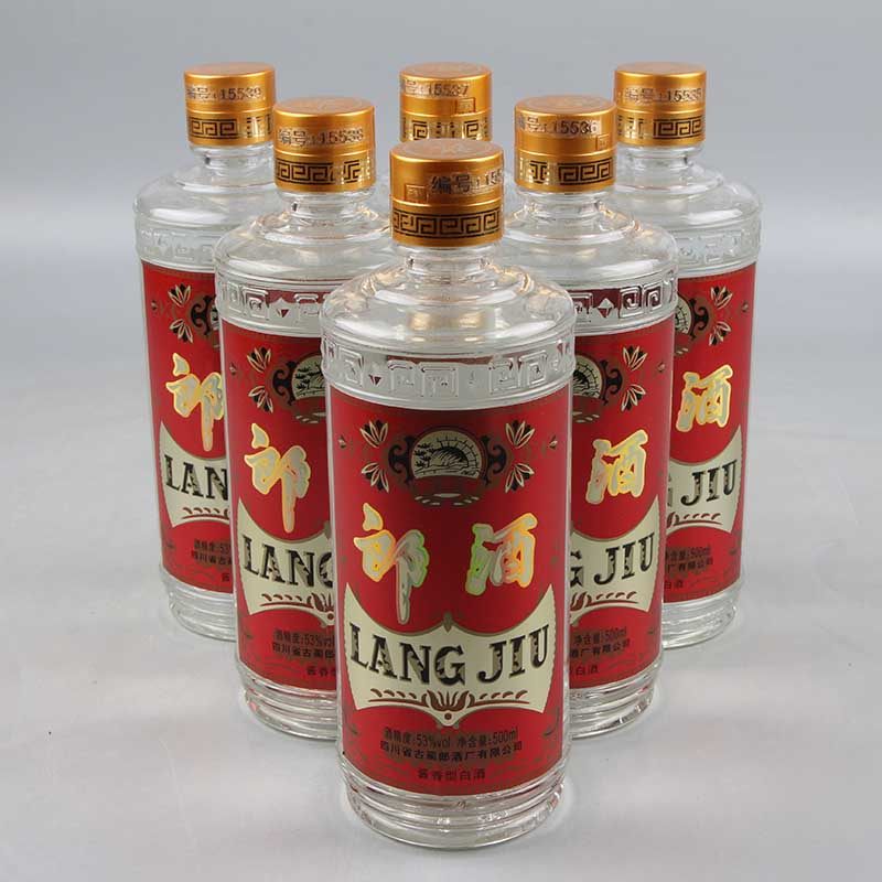 (1-a75)2014年复古玻璃郎酒 53度 1箱*6瓶 500ml装 酱香型
