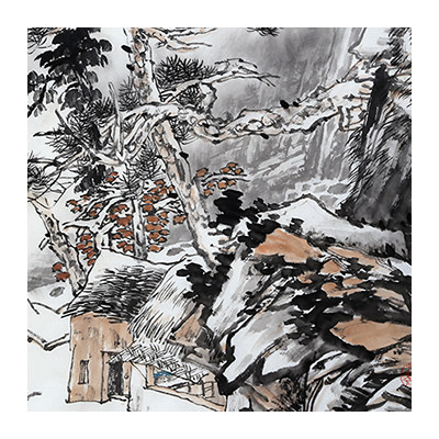 万涛《独怜幽草涧边生》巨幅240x96cm 广西省美协会员 墨华斋4060