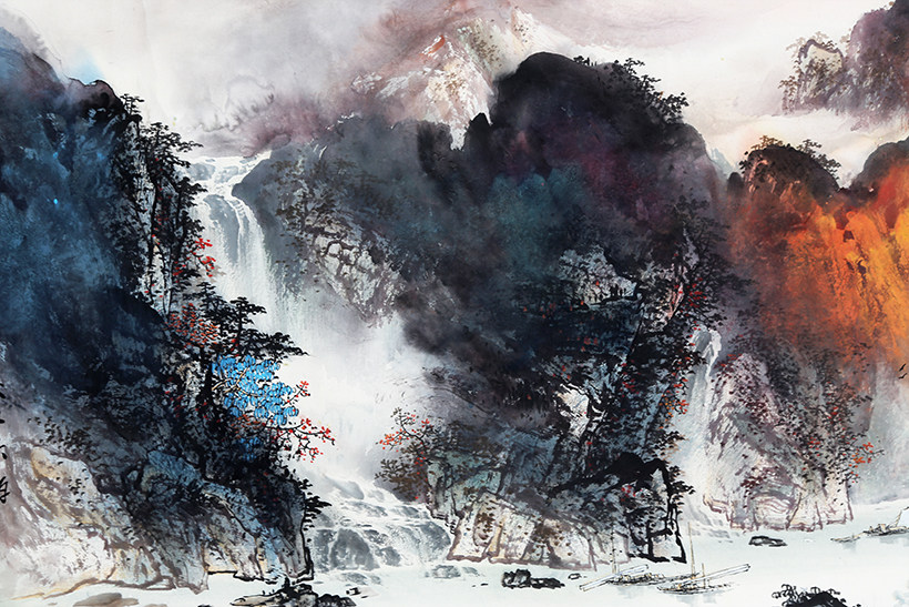 河南大学 张春丽《峡江秋韵》 东方美术家协 9019